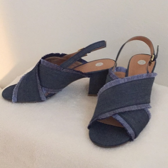 dressbarn Shoes - Denim Fringe Sandals